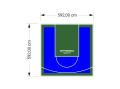 35M2/592X592CM NIEBIESKO-ZIELONE BOISKO DO KOSZYKÓWKI SPEEDSPORT HEXA POWER PRO