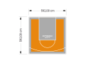 35M2/592X592CM POMARAŃCZOWO-SZARE BOISKO DO KOSZYKÓWKI SPEEDSPORT HEXA POWER PRO