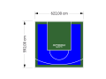 37M2/592X622CM NIEBIESKO-ZIELONE BOISKO DO KOSZYKÓWKI SPEEDSPORT HEXA POWER PRO