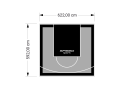 37M2/592X622CM SZARO-CZARNE BOISKO DO KOSZYKÓWKI SPEEDSPORT HEXA POWER PRO