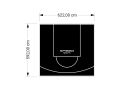 37M2/592X622CM CZARNE BOISKO DO KOSZYKÓWKI SPEEDSPORT HEXA POWER PRO