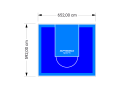 39M2/592X652CM NIEBIESKO-BŁĘKITNE BOISKO DO KOSZYKÓWKI SPEEDSPORT HEXA POWER PRO