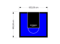 39M2/592X652CM NIEBIESKO-CZARNE BOISKO DO KOSZYKÓWKI SPEEDSPORT HEXA POWER PRO