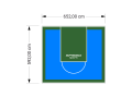 39M2/592X652CM BŁĘKITNO-ZIELONE BOISKO DO KOSZYKÓWKI SPEEDSPORT HEXA POWER PRO