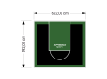 39M2/592X652CM CZARNO-ZIELONE BOISKO DO KOSZYKÓWKI SPEEDSPORT HEXA POWER PRO