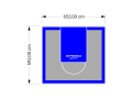 39M2/592X652CM SZARO-NIEBIESKIE BOISKO DO KOSZYKÓWKI SPEEDSPORT HEXA POWER PRO
