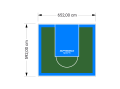 39M2/592X652CM ZIELONO-BŁĘKITNE BOISKO DO KOSZYKÓWKI SPEEDSPORT HEXA POWER PRO