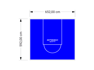 39M2/592X652CM NIEBIESKIE BOISKO DO KOSZYKÓWKI SPEEDSPORT HEXA POWER PRO