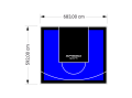 41M2/592X683CM NIEBIESKO-CZARNE BOISKO DO KOSZYKÓWKI SPEEDSPORT HEXA POWER PRO