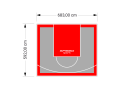 41M2/592X683CM SZARO-CZERWONE BOISKO DO KOSZYKÓWKI SPEEDSPORT HEXA POWER PRO