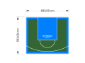 41M2/592X683CM ZIELONO-BŁĘKITNE BOISKO DO KOSZYKÓWKI SPEEDSPORT HEXA POWER PRO