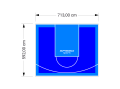 42M2/592X713CM NIEBIESKO-BŁĘKITNE BOISKO DO KOSZYKÓWKI SPEEDSPORT HEXA POWER PRO