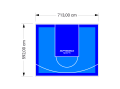 42M2/592X713CM BŁĘKITNO-NIEBIESKIE BOISKO DO KOSZYKÓWKI SPEEDSPORT HEXA POWER PRO