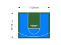 42M2/592X713CM BŁĘKITNO-ZIELONE BOISKO DO KOSZYKÓWKI SPEEDSPORT HEXA POWER PRO