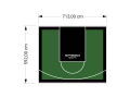 42M2/592X713CM ZIELONO-CZARNE BOISKO DO KOSZYKÓWKI SPEEDSPORT HEXA POWER PRO