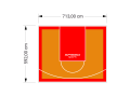 42M2/592X713CM POMARAŃCZOWO-CZERWONE BOISKO DO KOSZYKÓWKI SPEEDSPORT HEXA POWER PRO