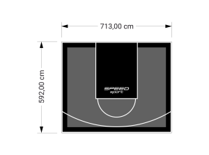 42M2/592X713CM GRAFITOWO-CZARNE BOISKO DO KOSZYKÓWKI SPEEDSPORT HEXA POWER PRO