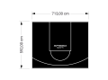 42M2/592X713CM CZARNE BOISKO DO KOSZYKÓWKI SPEEDSPORT HEXA POWER PRO