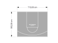 42M2/592X713CM SZARE BOISKO DO KOSZYKÓWKI SPEEDSPORT HEXA POWER PRO