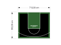 42M2/592X713CM CZARNO-ZIELONE BOISKO DO KOSZYKÓWKI SPEEDSPORT HEXA POWER PRO