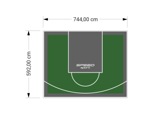 44M2/592X744CM ZIELONO-GRAFITOWE BOISKO DO KOSZYKÓWKI SPEEDSPORT HEXA POWER PRO