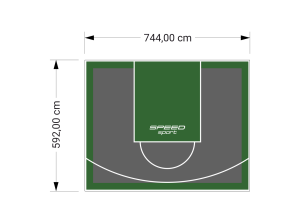 44M2/592X744CM GRAFITOWO-ZIELONE BOISKO DO KOSZYKÓWKI SPEEDSPORT HEXA POWER PRO