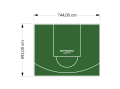 44M2/592X744CM ZIELONE BOISKO DO KOSZYKÓWKI SPEEDSPORT HEXA POWER PRO
