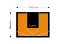 46M2/592X774CM POMARAŃCZOWO-CZARNE BOISKO DO KOSZYKÓWKI SPEEDSPORT HEXA POWER PRO