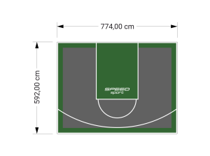 46M2/592X774CM GRAFITOWO-ZIELONE BOISKO DO KOSZYKÓWKI SPEEDSPORT HEXA POWER PRO
