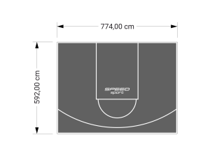 46M2/592X774CM GRAFITOWE BOISKO DO KOSZYKÓWKI SPEEDSPORT HEXA POWER PRO