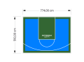 46M2/592X774CM BŁĘKITNO-ZIELONE BOISKO DO KOSZYKÓWKI SPEEDSPORT HEXA POWER PRO