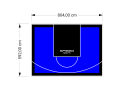 48M2/592X804CM NIEBIESKO-CZARNE BOISKO DO KOSZYKÓWKI SPEEDSPORT HEXA POWER PRO