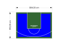 48M2/592X804CM NIEBIESKO-ZIELONE BOISKO DO KOSZYKÓWKI SPEEDSPORT HEXA POWER PRO