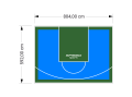 48M2/592X804CM BŁĘKITNO-ZIELONE BOISKO DO KOSZYKÓWKI SPEEDSPORT HEXA POWER PRO