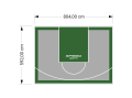 48M2/592X804CM SZARO-ZIELONE BOISKO DO KOSZYKÓWKI SPEEDSPORT HEXA POWER PRO