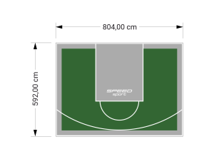 48M2/592X804CM ZIELONO-SZARE BOISKO DO KOSZYKÓWKI SPEEDSPORT HEXA POWER PRO