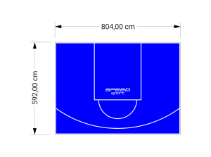 48M2/592X804CM NIEBIESKIE BOISKO DO KOSZYKÓWKI SPEEDSPORT HEXA POWER PRO