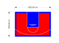 49M2/592X835CM CZERWONO-NIEBIESKIE BOISKO DO KOSZYKÓWKI SPEEDSPORT HEXA POWER PRO