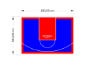 49M2/592X835CM NIEBIESKO-CZERWONE BOISKO DO KOSZYKÓWKI SPEEDSPORT HEXA POWER PRO