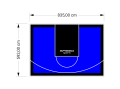 49M2/592X835CM NIEBIESKO-CZARNE BOISKO DO KOSZYKÓWKI SPEEDSPORT HEXA POWER PRO
