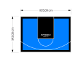 49M2/592X835CM BŁĘKITNO-CZARNE BOISKO DO KOSZYKÓWKI SPEEDSPORT HEXA POWER PRO