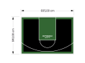 49M2/592X835CM CZARNO-ZIELONE BOISKO DO KOSZYKÓWKI SPEEDSPORT HEXA POWER PRO