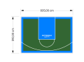 49M2/592X835CM ZIELONO-BŁĘKITNE BOISKO DO KOSZYKÓWKI SPEEDSPORT HEXA POWER PRO