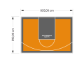 49M2/592X835CM POMARAŃCZOWO-GRAFITOWE BOISKO DO KOSZYKÓWKI SPEEDSPORT HEXA POWER PRO