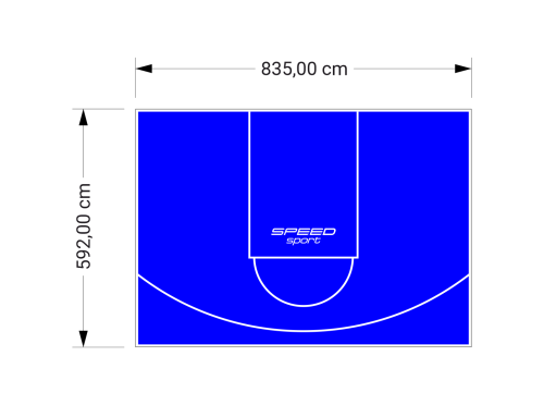 49M2/592X835CM NIEBIESKIE BOISKO DO KOSZYKÓWKI SPEEDSPORT HEXA POWER PRO