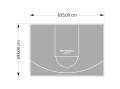 49M2/592X835CM SZARE BOISKO DO KOSZYKÓWKI SPEEDSPORT HEXA POWER PRO