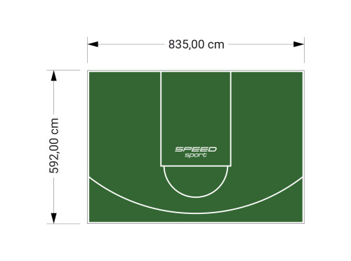 49M2/592X835CM ZIELONE BOISKO DO KOSZYKÓWKI SPEEDSPORT HEXA POWER PRO