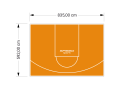 49M2/592X835CM POMARAŃCZOWE BOISKO DO KOSZYKÓWKI SPEEDSPORT HEXA POWER PRO