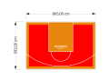 51M2/592X865CM CZERWONO-POMARAŃCZOWE BOISKO DO KOSZYKÓWKI SPEEDSPORT HEXA POWER PRO