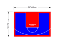 51M2/592X865CM NIEBIESKO-CZERWONE BOISKO DO KOSZYKÓWKI SPEEDSPORT HEXA POWER PRO